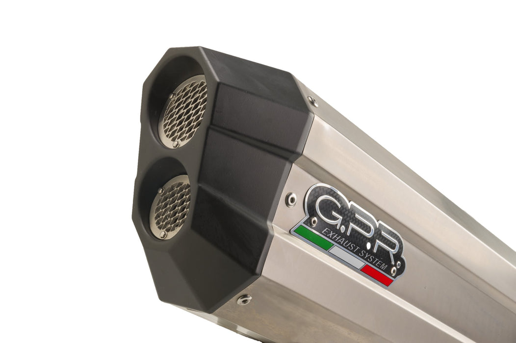 GPR Exhaust System Honda CRF1000L Africa Twin 2015-2017, Sonic Titanium, Slip-on Exhaust Including Removable DB Killer and Link Pipe