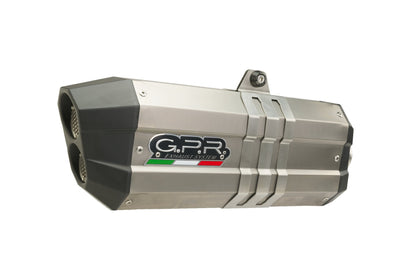GPR Exhaust for Bmw F800GS 2008-2015, Sonic Titanium, Slip-on Exhaust Including Removable DB Killer and Link Pipe