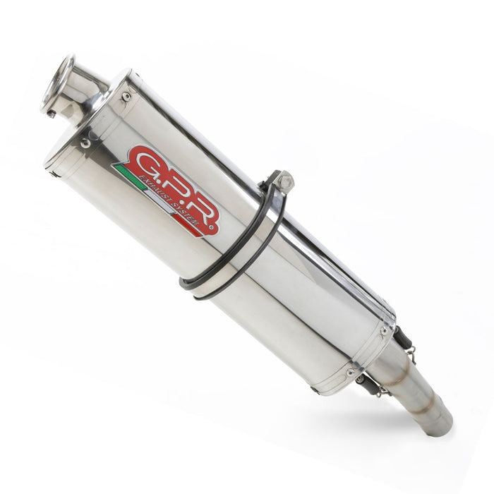 GPR Exhaust for Benelli Trk 502 X 2021-2023, Trioval, Slip-on Exhaust Including Removable DB Killer and Link Pipe