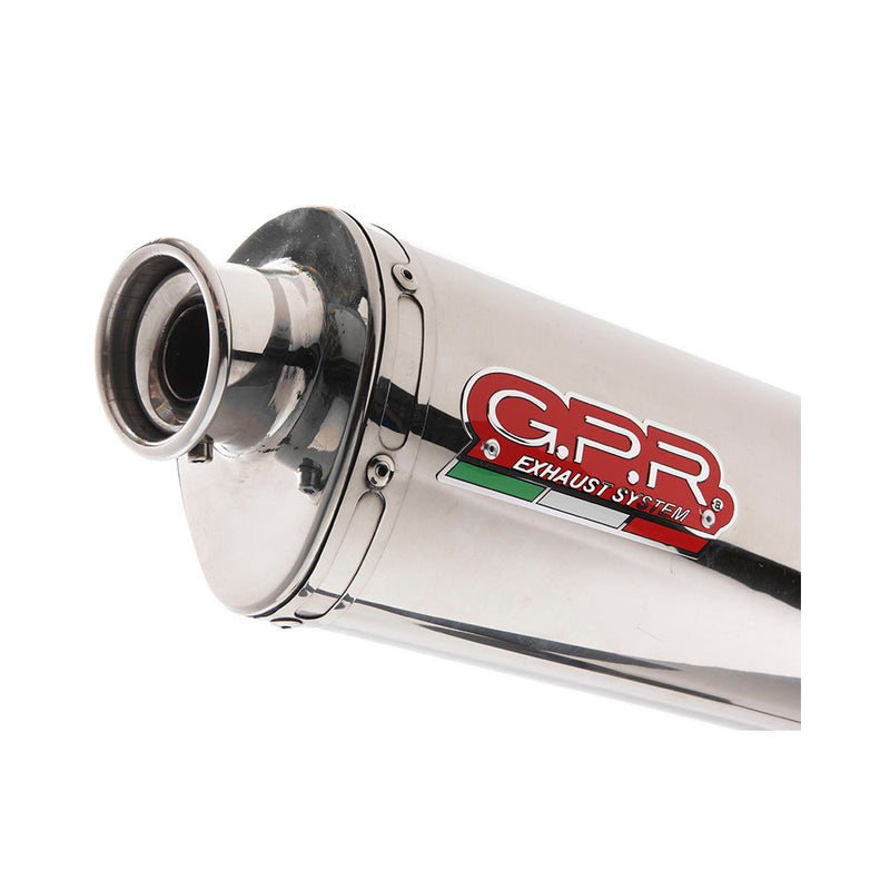 GPR Exhaust System Kymco Quannon 125 2007-2016, Trioval, Slip-on Exhaust Including Removable DB Killer and Link Pipe