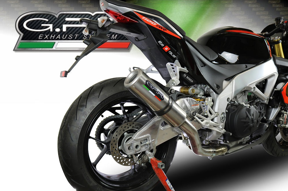 GPR Exhaust for Aprilia Tuono V4 1100 - Rr - Factory 2015-2016, M3 Titanium Natural, Slip-on Exhaust Including Link Pipe