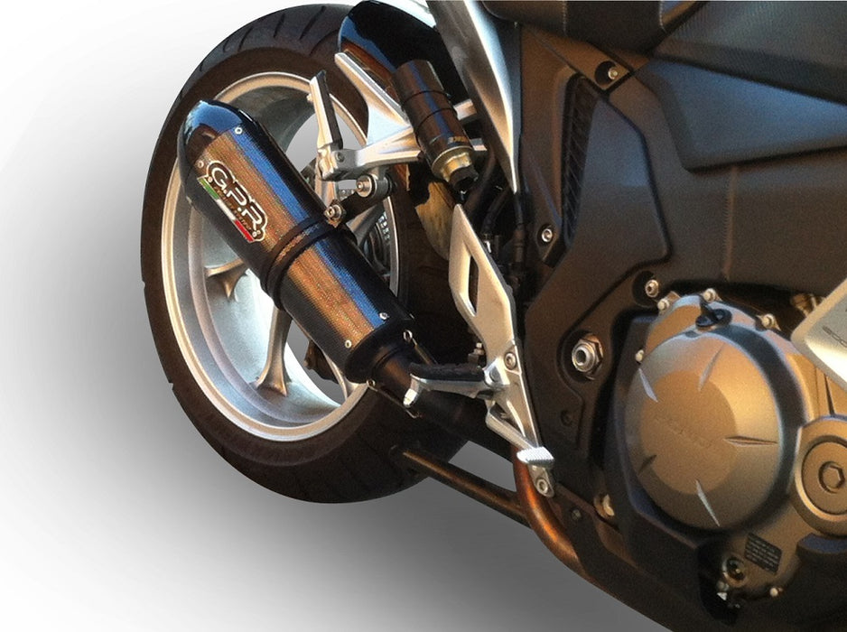 GPR Exhaust System Honda VFR1200F I.E. 2010-2016, Gpe Ann. Poppy, Slip-on Exhaust Including Removable DB Killer and Link Pipe