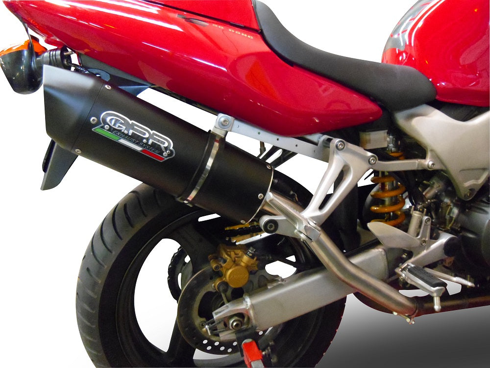 GPR Exhaust System Honda VTR1000F Firestorm 1997-2007, Furore Nero, Dual slip-on Including Removable DB Killers and Link Pipes