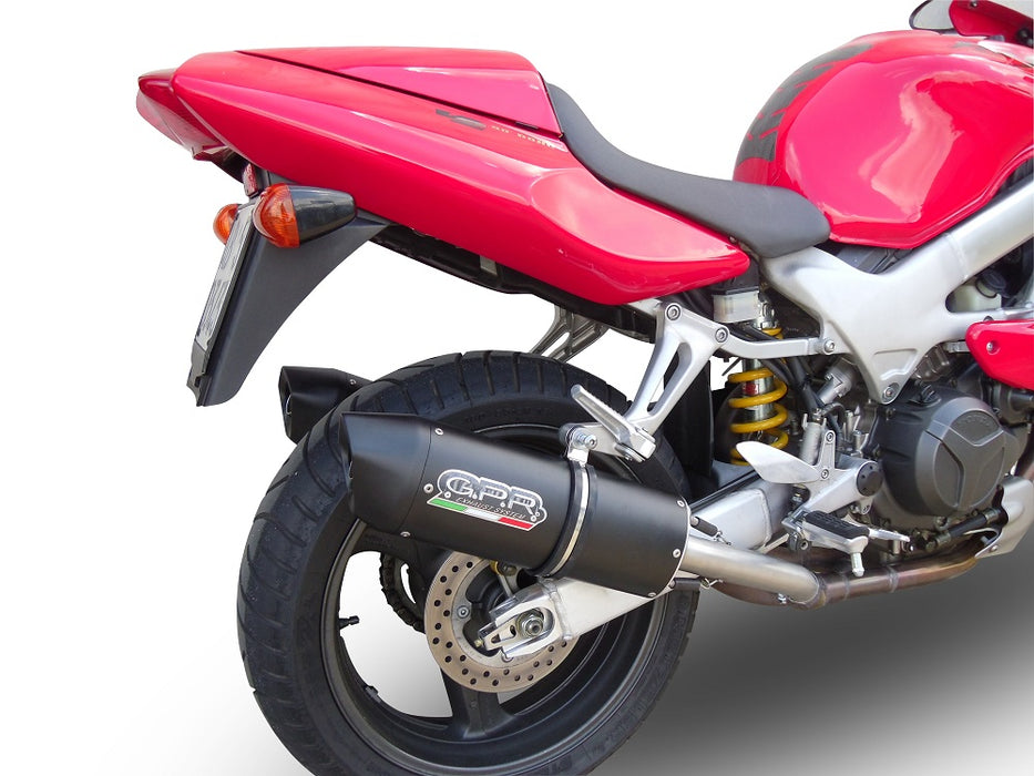 GPR Exhaust System Honda VTR1000F Firestorm 1997-2007, Furore Nero, Dual slip-on Including Removable DB Killers and Link Pipes