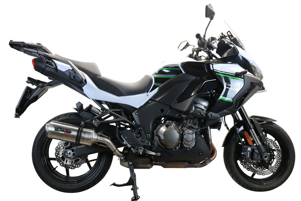 GPR Exhaust System Kawasaki Versys 1000 I.E. 2021-2023, Satinox , Slip-on Exhaust Including Removable DB Killer and Link Pipe