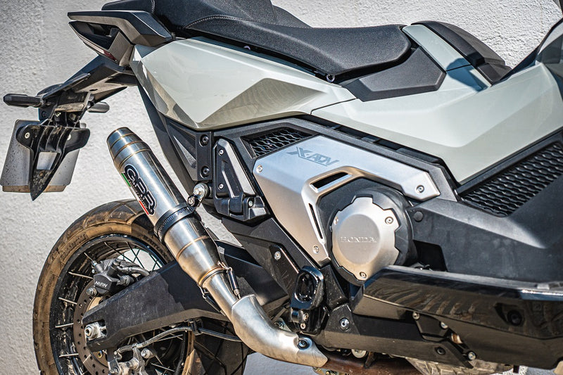 GPR Exhaust System Honda X-Adv 750 2016-2020, Deeptone Inox, Slip-on Exhaust Including Removable DB Killer and Link Pipe