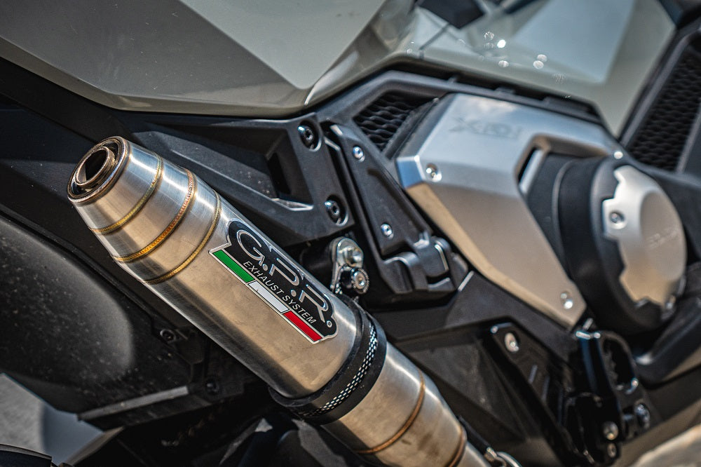 GPR Exhaust System Honda X-Adv 750 2016-2020, Deeptone Inox, Slip-on Exhaust Including Removable DB Killer and Link Pipe