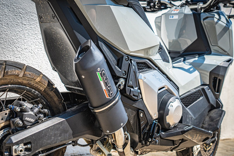GPR Exhaust System Honda X-Adv 750 2016-2020, Furore Evo4 Nero, Slip-on Exhaust Including Removable DB Killer and Link Pipe