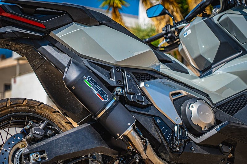 GPR Exhaust System Honda X-Adv 750 2016-2020, Furore Evo4 Nero, Slip-on Exhaust Including Removable DB Killer and Link Pipe