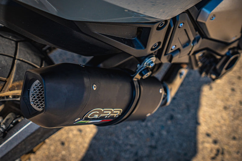 GPR Exhaust System Honda X-Adv 750 2016-2020, Furore Evo4 Nero, Slip-on Exhaust Including Removable DB Killer and Link Pipe