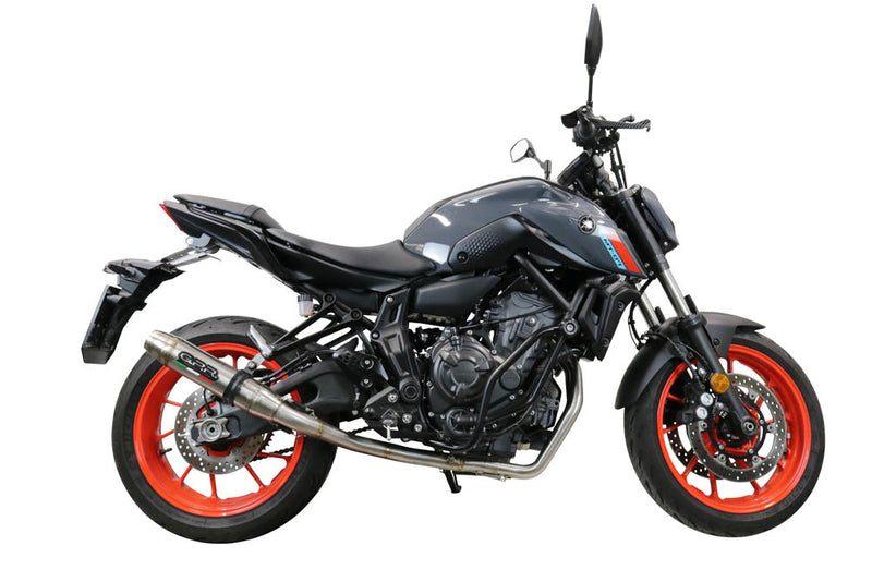 GPR Exhaust System Yamaha MT07 2021-2023, Deeptone Inox, Full System Exhaust, Including Removable DB Killer