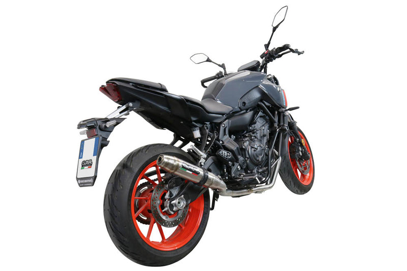 GPR Exhaust System Yamaha MT07 2021-2023, Deeptone Inox, Full System Exhaust, Including Removable DB Killer