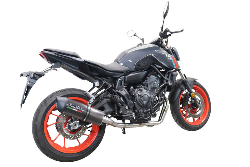 GPR Exhaust System Yamaha MT07 2021-2023, Furore Evo4 Poppy, Full System Exhaust, Including Removable DB Killer