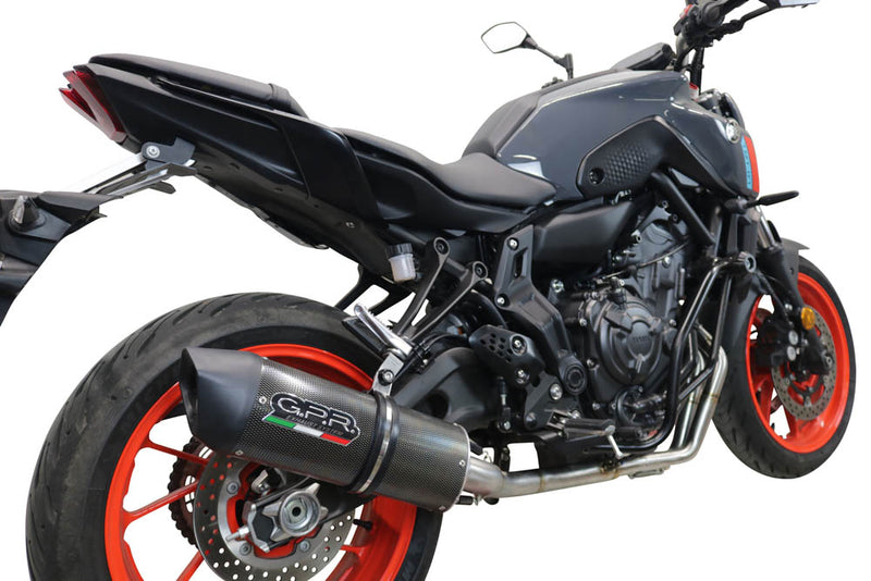 GPR Exhaust System Yamaha MT07 2021-2023, Furore Evo4 Poppy, Full System Exhaust, Including Removable DB Killer