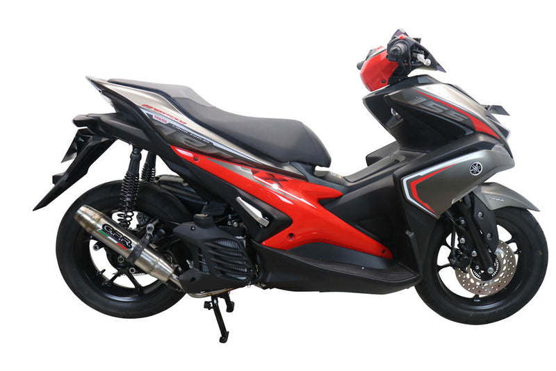 GPR Exhaust System Yamaha Aerox 155 2021-2022, Deeptone Inox, Full System Exhaust, Including Removable DB Killer