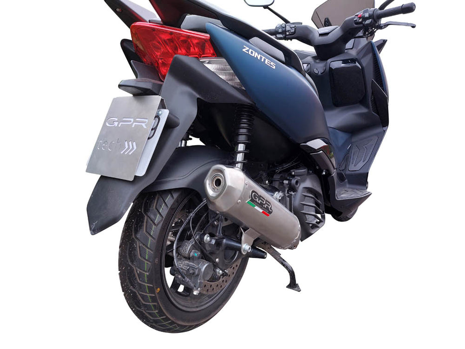 GPR Exhaust System Zontes M 125 2022-2023, Pentaroad Inox, Full System Exhaust, Including Removable DB Killer