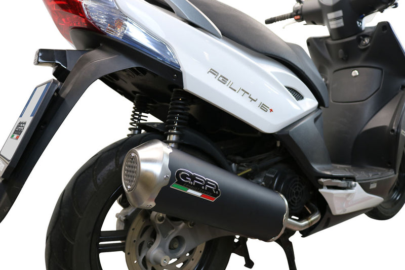 GPR Exhaust System Kymco Agility 200 - I.E. R16 - Plus 2010-2014, Evo4 Road, Full System Exhaust, Including Removable DB Killer