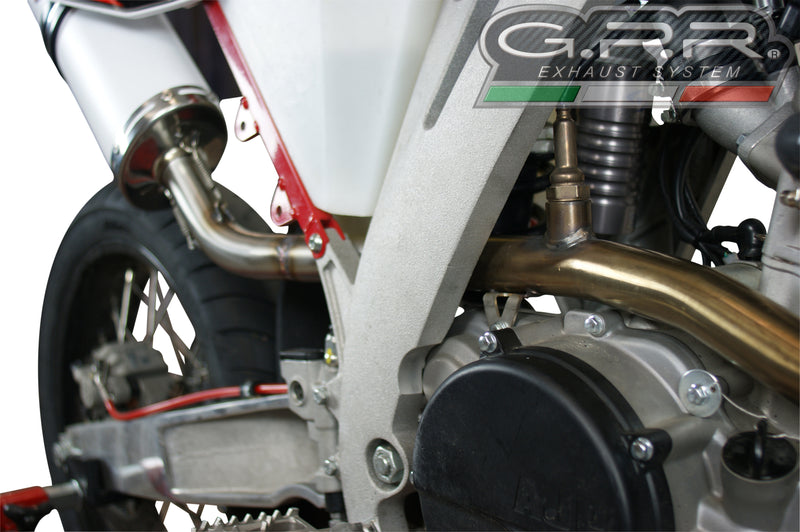 GPR Exhaust for Ajp PR5 2015-2018, Albus Ceramic, Slip-on Exhaust Including Removable DB Killer and Link Pipe
