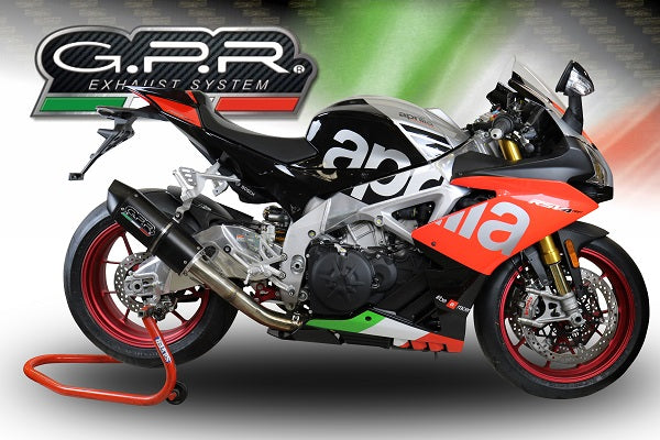 GPR Exhaust for Aprilia Tuono V4 1100 - Rr - Factory 2015-2016, Furore Poppy, Slip-on Exhaust Including Removable DB Killer and Link Pipe