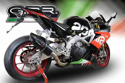 GPR Exhaust for Aprilia Tuono V4 1100 - Rr - Factory 2015-2016, Furore Nero, Slip-on Exhaust Including Removable DB Killer and Link Pipe