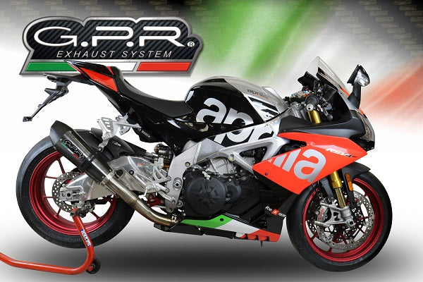 GPR Exhaust for Aprilia Rsv4 1100 Racing Factory 2019-2020, Gpe Ann. Poppy, Slip-on Exhaust Including Link Pipe and Removable DB Killer