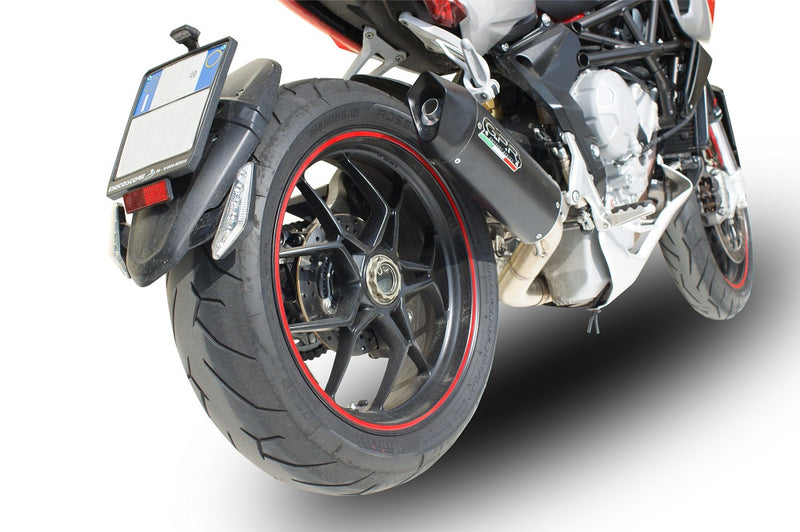 GPR Exhaust System Mv Agusta Rivale / Stradale 800 2014-2016, Furore Nero, Slip-on Exhaust Including Removable DB Killer and Link Pipe