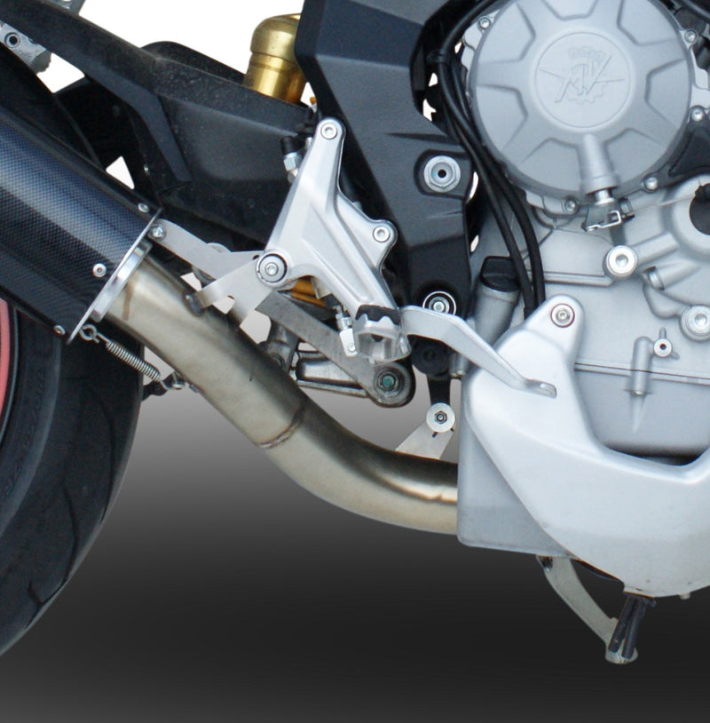 GPR Exhaust System Mv Agusta Rivale / Stradale 800 2014-2016, M3 Titanium Natural, Slip-on Exhaust Including Removable DB Killer and Link Pipe