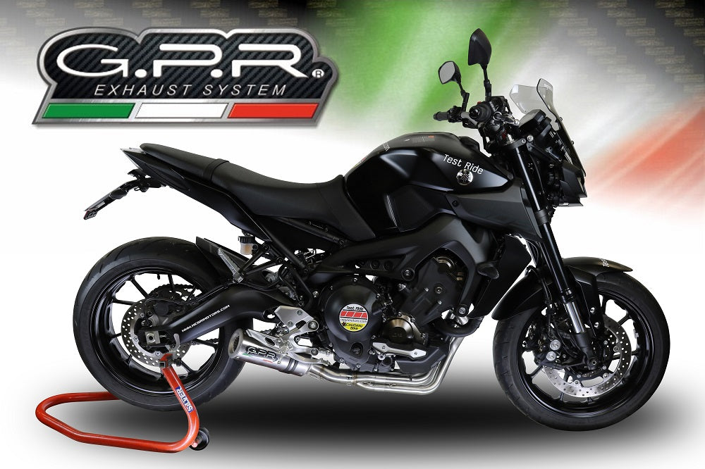 GPR Exhaust System Yamaha MT09 FZ09 2017-2020, M3 Inox , Full System Exhaust, Including Removable DB Killer