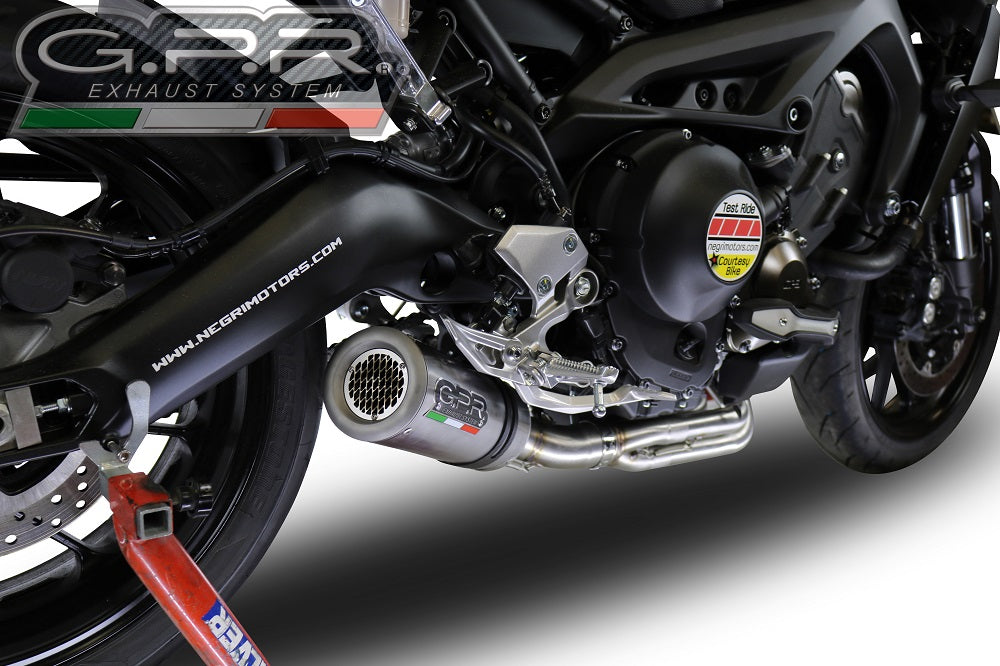 GPR Exhaust System Yamaha Tracer 900 FJ09 TR 2017-2020, M3 Inox , Full System Exhaust, Including Removable DB Killer