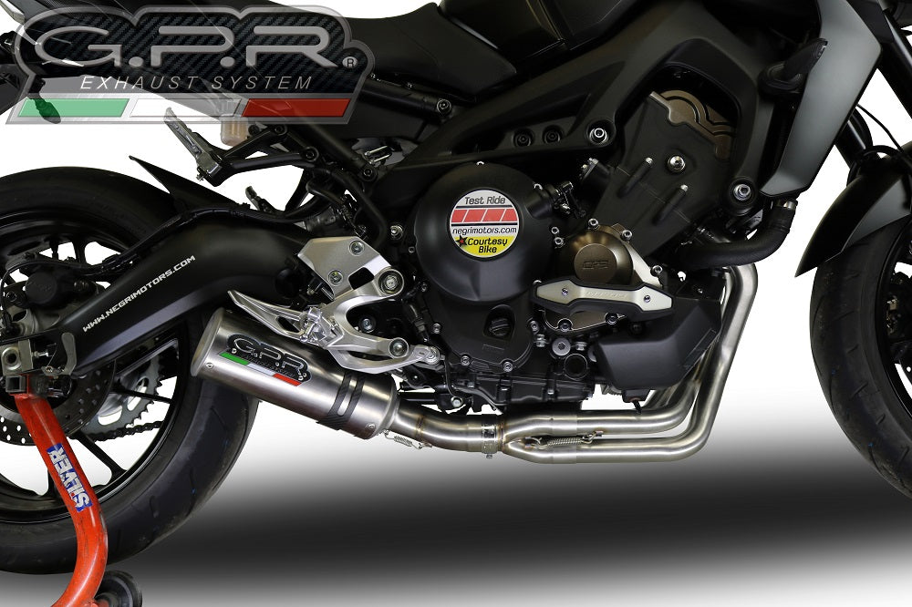 GPR Exhaust System Yamaha MT09 FZ09 2017-2020, M3 Inox , Full System Exhaust, Including Removable DB Killer