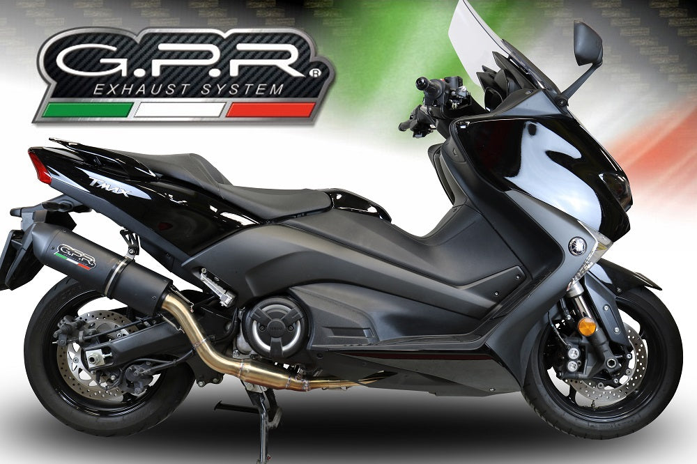 GPR Exhaust System Yamaha T-Max 530 2017-2019, Furore Nero, Full System Exhaust, Including Removable DB Killer