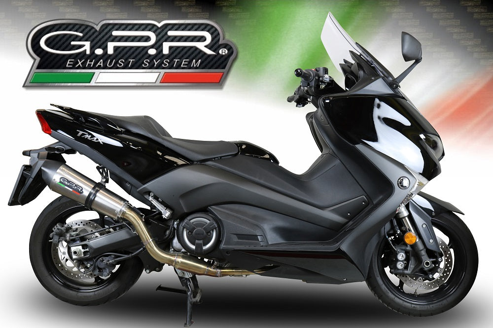 GPR Exhaust System Yamaha T-Max 560 2020-2021, Gpe Ann. titanium, Full System Exhaust, Including Removable DB Killer