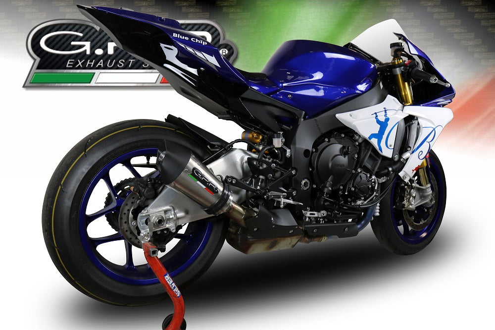 GPR Exhaust System Yamaha YZF R1 R1M 2017-2019, GP Evo4 Titanium, Slip-on Exhaust Including Removable DB Killer and Link Pipe