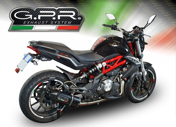 GPR Exhaust for Benelli Bn 302 S 2017-2020, Furore Evo4 Nero, Slip-on Exhaust Including Removable DB Killer and Link Pipe