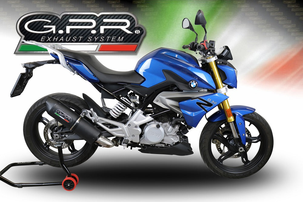 GPR Exhaust for Bmw G310R 2017-2021, Furore Evo4 Poppy, Full System Exhaust, Including Removable DB Killer