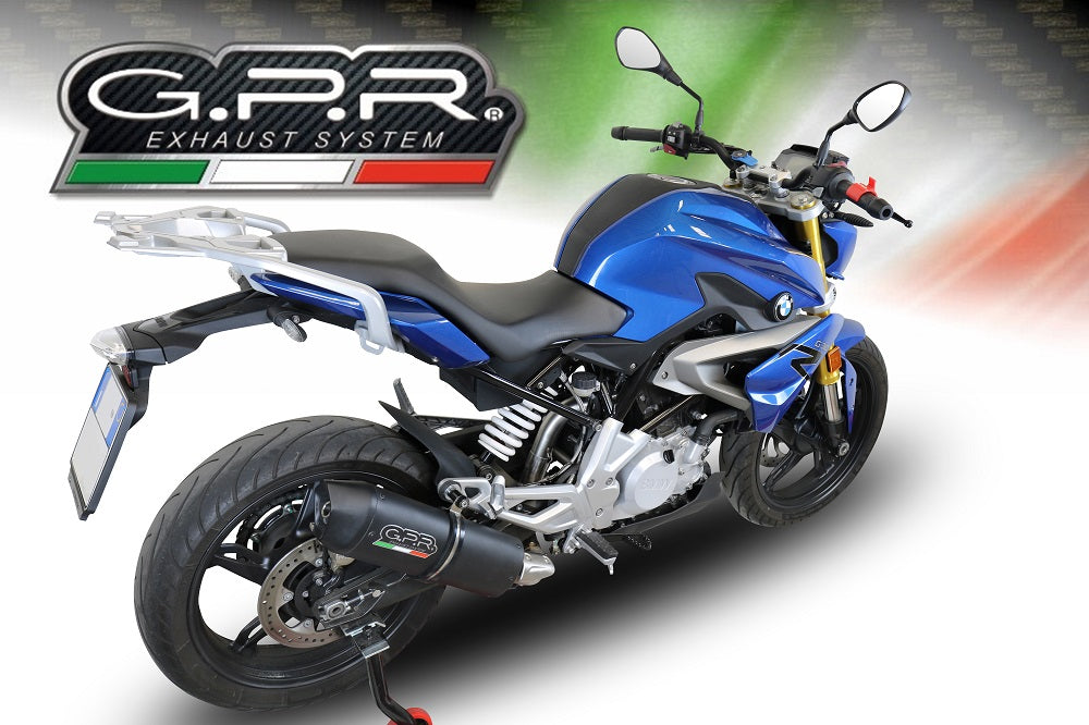 GPR Exhaust for Bmw G310R 2022-2023, Furore Evo4 Nero, Full System Exhaust, Including Removable DB Killer