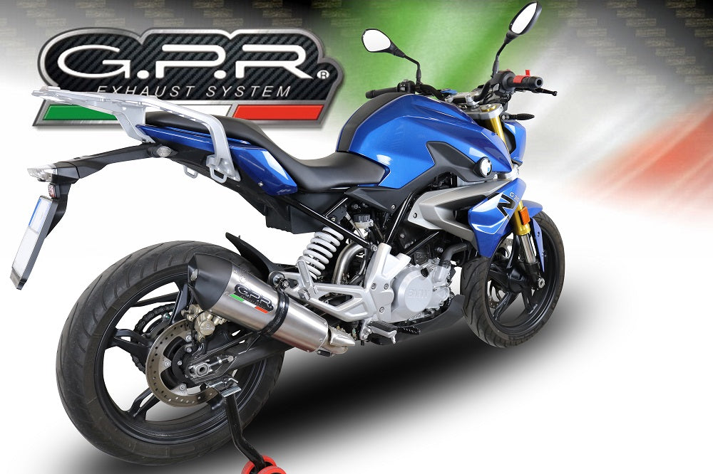 GPR Exhaust for Bmw G310R 2017-2021, Gpe Ann. titanium, Full System Exhaust, Including Removable DB Killer