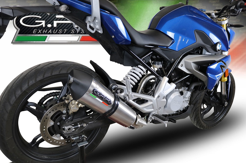 GPR Exhaust for Bmw G310R 2017-2021, Gpe Ann. titanium, Full System Exhaust, Including Removable DB Killer