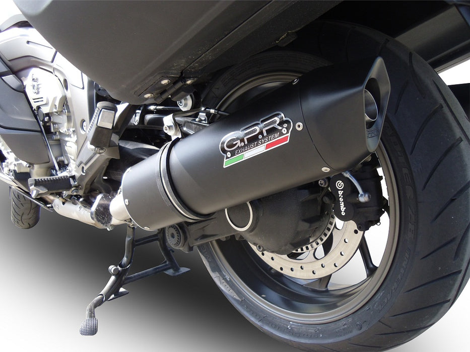 GPR Exhaust for Bmw K1600GT 2010-2016, Furore Nero, Dual slip-on Including Removable DB Killers and Link Pipes