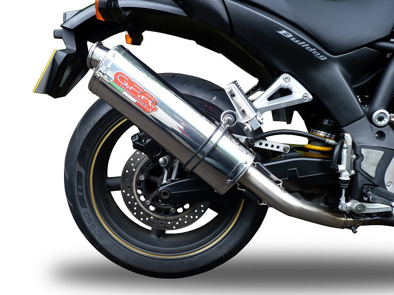 GPR Exhaust System Yamaha Bt Bulldog 1100 2002-2007, Trioval, Dual slip-on Including Removable DB Killers and Link Pipes