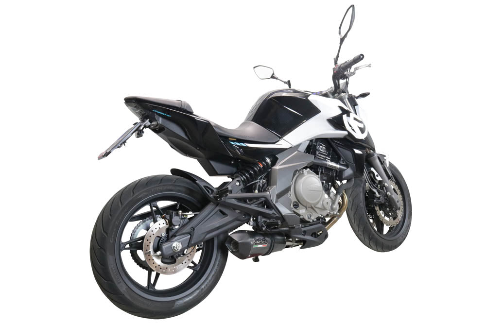 GPR Exhaust System Cf Moto 400 NK 2019-2020, Gpe Ann. Poppy, Slip-on Exhaust Including Link Pipe and Removable DB Killer