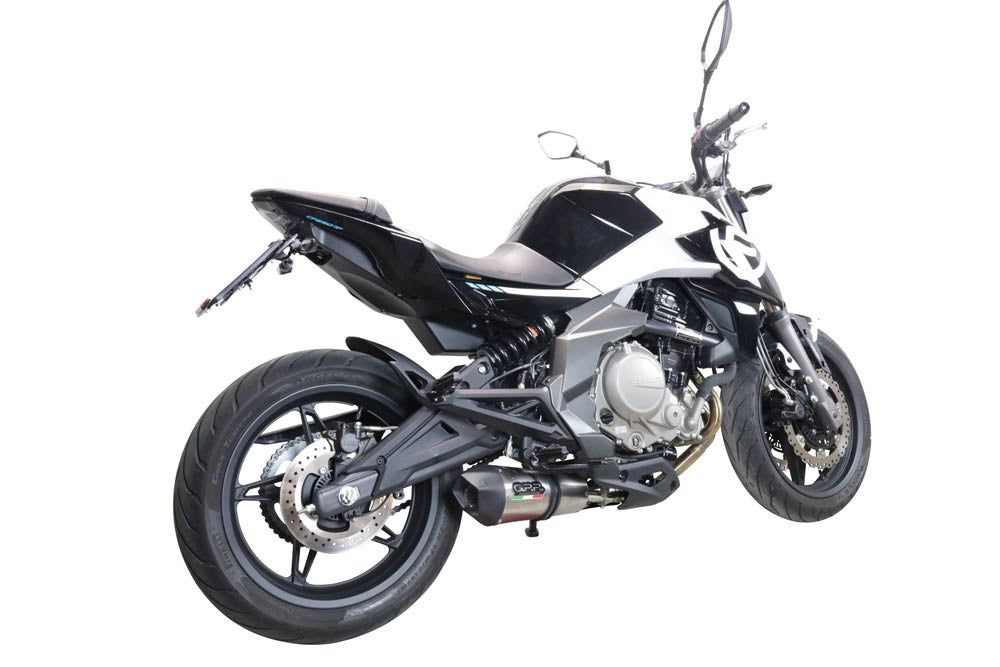GPR Exhaust System Cf Moto 400 NK 2019-2020, Gpe Ann. Titanium, Slip-on Exhaust Including Link Pipe and Removable DB Killer