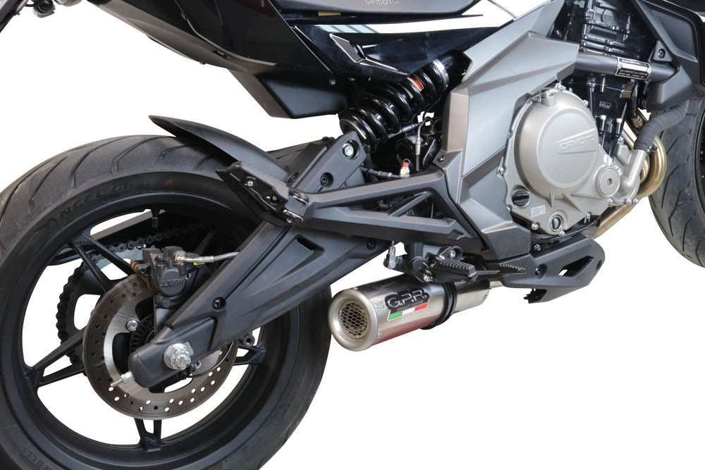 GPR Exhaust System Cf Moto 650 Mt 2019-2020, M3 Inox , Slip-on Exhaust Including Link Pipe and Removable DB Killer