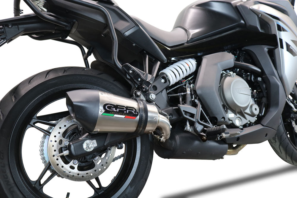 GPR Exhaust System Cf Moto 650 Gt 2022-2024, GP Evo4 Titanium, Slip-on Exhaust Including Removable DB Killer and Link Pipe