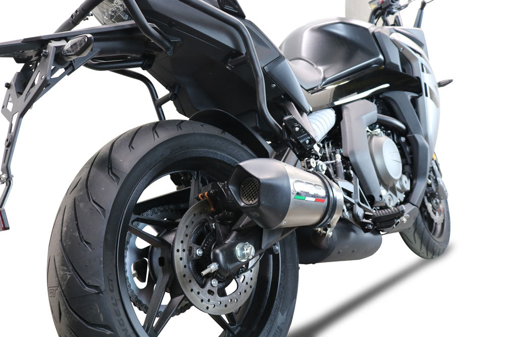 GPR Exhaust System Cf Moto 650 Gt 2022-2024, GP Evo4 Titanium, Slip-on Exhaust Including Removable DB Killer and Link Pipe