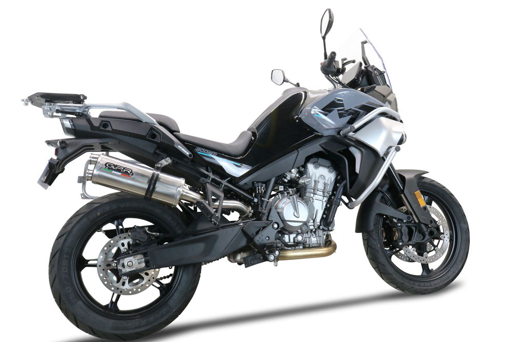 GPR Exhaust Cf Moto 800 Mt Touring 2022-2024, Dual Titanium, Slip-on Exhaust Including Removable DB Killer and Link Pipe