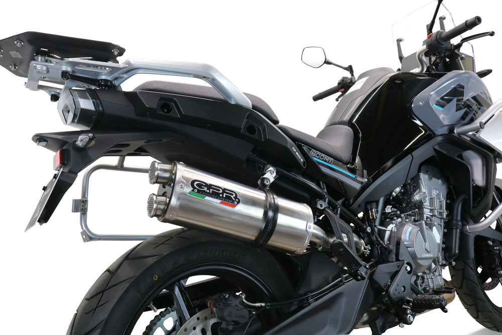 GPR Exhaust Cf Moto 800 Mt Touring 2022-2024, Dual Titanium, Slip-on Exhaust Including Removable DB Killer and Link Pipe