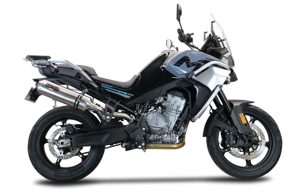 GPR Exhaust System Cf Moto 800 Mt Touring 2022-2024, Satinox , Slip-on Exhaust Including Removable DB Killer and Link Pipe