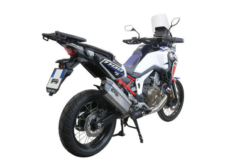 GPR Exhaust Honda CRF1100L Africa Twin 2021-2023, Sonic Titanium, Slip-on Exhaust Including Removable DB Killer and Link Pipe