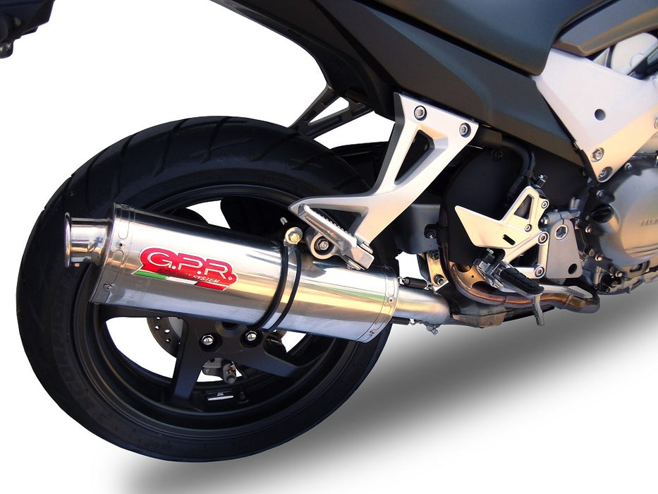 GPR Exhaust System Honda Crossrunner 800 VFR800X 2011-2014, Trioval, Slip-on Exhaust Including Removable DB Killer and Link Pipe